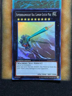 Yugioh Superdreadnought Rail Cannon Gustav Max CT10-EN007 Super Rare MP - Image 1