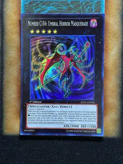 Yugioh Number C104: Umbral Horror Masquerade JOTL-EN056 Super Rare 1st Ed NM - Image 1