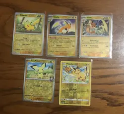Pokemon Cards Reverse Foil Pikachu Evolution Lot 1 Rare+ - Image 1