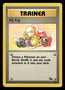 1999 Pokemon Mr. Fuji Fossil Card 58/62 Base Set Vintage Uncommon - Image 1