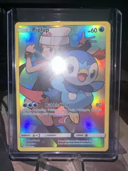 Pokemon TCG Piplup Trainer Gallery 2019 Cosmic Eclipse Secret Rare Card 239/236 - Image 1