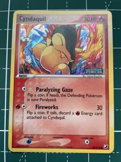 Cyndaquil STAMPED Holo 54/115 HP Pokemon EX Unseen Forces - Image 1