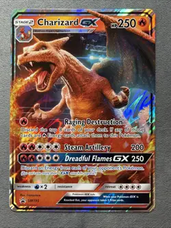 Charizard GX SM195 JUMBO Pokemon Card Promo Detective Pikachu Case File - Image 2