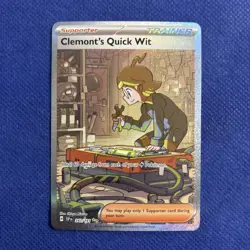 Clemonts Quick Wit 243/191 - Pokemon TCG Surging Sparks Special Illustration NM - Image 1