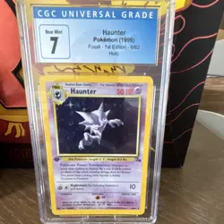 Pokemon Fossil 1st Edition Haunter Holo Rare 6/62 1999 English CGC 7 - Image 1