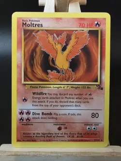 Pokemon TCG Moltres 27/62 - English WOTC Fossil Non Holo Card LP - Image 1