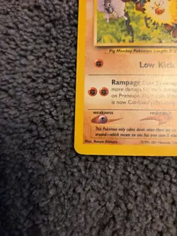 Pokemon Primeape Regular Stage 1 Card 60 HP 18/18 Southern Islands 2001 English - Image 2