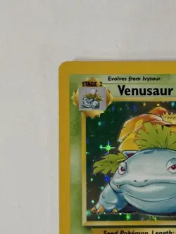 Venusaur 15/102 Pokemon TCG Base Set Holo Foil Rare Card Lightly Played LP - Image 4