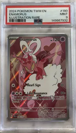 Enamorus 180/167 Pokemon Twilight Masquerade IR Holo PSA 9 - Image 1