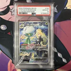 2025 POKEMON DRI EN-DESTINED RIVALS ILLUSTRATION RARE CYNTHIA'S ROSERADE PSA 10 - Image 1
