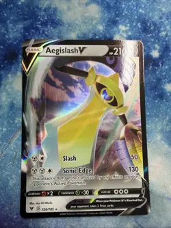 Pokemon TCG #126/185 Aegislash V Sword & Shield Vivid Voltage NM - Image 1