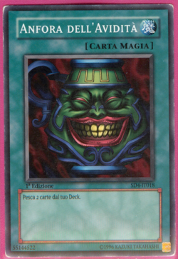 ANFORA DELL'AVIDITA (Pot Of Greed) • Comune • SD4 IT018 • 1Ed • Yugioh ANDYCARDS - Image 1