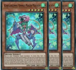 yugioh 3x Kunstlerkumpel Himmels-Magier-Madchen SUDA-DE099 Super Rare Deutsch - Image 1
