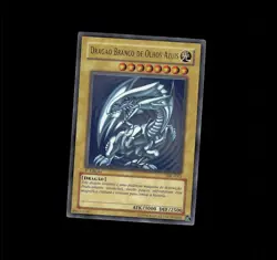 Blue-eyes white dragon Portuguese card RARE VINTAGE YuGioh card DIK-P001 - Image 1