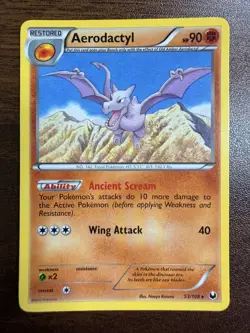 POKEMON CARD 2012 DARK EXPLORERS AERODACTYL 53/108 - Image 1