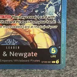 Ace & Newgate ST22-001 ONE PIECE Tcg Card Game NM Blue Leader! - Image 4