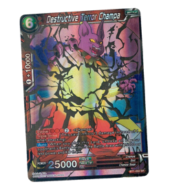 Dragon Ball Super Card Game Destructive Terror Champa BT1-004 SR Foil NM - Image 1