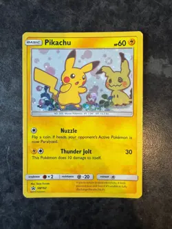 Pikachu SM162 Black Star Promo Card NM-LP Condition English - Image 1