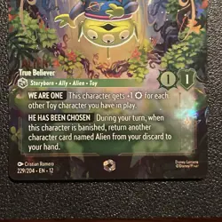 Toy Story Alien True Believer 229/204 Wilds Unknown Disney Lorcana Card - Image 3