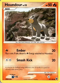 Houndour 69/106 Great Encounters Pokemon Card TCG - Image 1