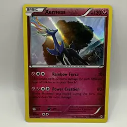 Xerneas 107/162 Holo Rare Pokemon Card HP Tcg Collectible Trading Card - Image 1