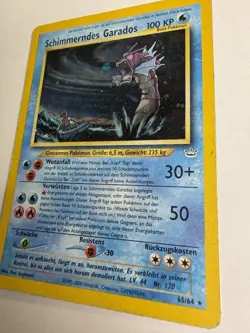 Pokemon TCG Shining Gyarados Holo Neo Revelation Card 65/64 Secret Rare German - Image 4