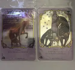 Bella Sara CCG Jewel S3/5 Very Rare Shiny Jumbo Horse Card 2010 7"x4.75" Foil - Image 1