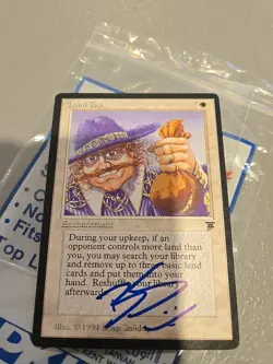Land Tax – Legends – Signed by Brian Snoddy – MTG - Image 1