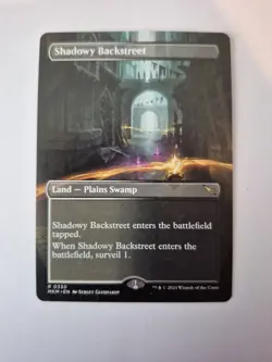 1x Shadowy Backstreet BORDERLESS Murders at Karlov Manor Magic MTG 330 NM x1 - Image 1