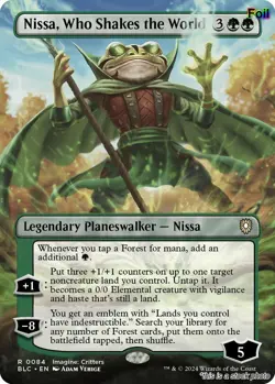 Nissa, Who Shakes the World (Borderless) [BLC - 84] - LP [Foil] TCG MTG - Image 1