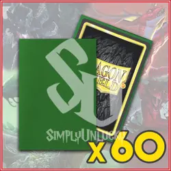 Forest Green Matte 60 Dragon Shield Sleeves Japanese Size 🐉for Yugioh - Image 1
