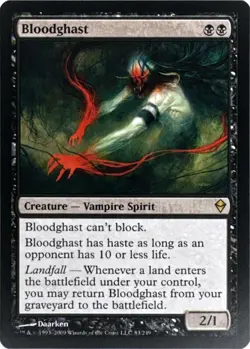 Bloodghast (#83) - Zendikar - MTG Magic: The Gathering - Rare - LP - Image 1