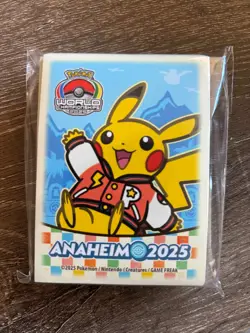 Pokemon World Championships 2025 Anaheim Set of 65 Pikachu Card Sleeves - Image 1
