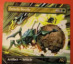 MTG, AETHERDRIFT: DEBRIS BEETLE- RARE #0322 DFT, REGULAR , NM BORDERLESS - Image 2