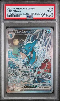 2024 POKEMON SVP EN-SV BLACK STAR PROMO #131 KINGDRA ex SFA SPECIAL ILLUS PSA 9 - Image 2