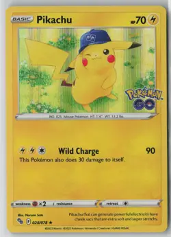 Pikachu 028/078 Holo Rare Pokemon GO Pokemon Holo NM - Image 1