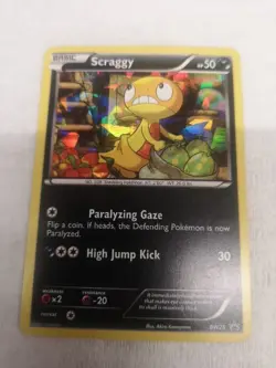 Pokemon TCG Scraggy BW Black Star Promos BW25 Holo - Image 1