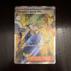 Clemont's Quick Wit 229/191 Ultra Rare Surging Sparks Pokemon Near Mint - Image 1