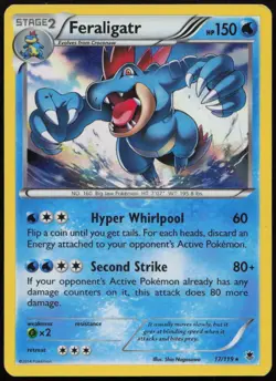 Feraligatr 17/119 MP Phantom Forces Rare Holo Pokemon - Image 1