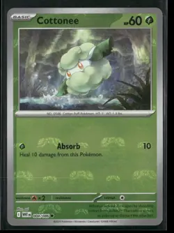 Cottonee (Master Ball Pattern) 004/086 Common White Flare Pokemon NM/M - Image 1