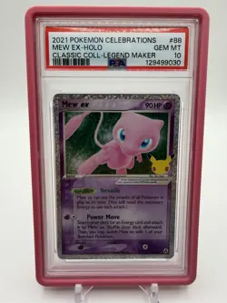 Pokemon TCG Mew ex Celebrations Classic Collection Holo 88/92 PSA 10 2021 Eng - Image 1