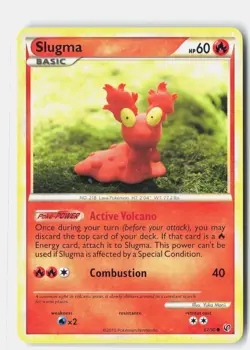 Slugma 67/90 Common HGSS Undaunted Pokemon Lightly Played Yuka Morii - Image 1