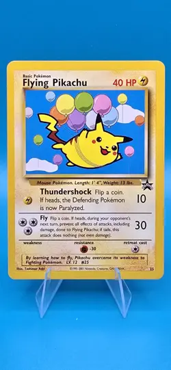 2001 Flying Pikachu Black Star Promo #25 Pokemon( B6) - Image 1