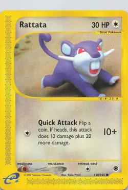 Pokemon Expedition Rattata 128/165 EXCELLENT Yuka Morii - Image 1