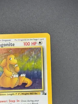 Dragonite 4/62 Fossil Holo Holographic Rare Vintage WOTC 1999 Pokemon - Image 4