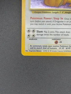 Dragonite 4/62 Fossil Holo Holographic Rare Vintage WOTC 1999 Pokemon - Image 5