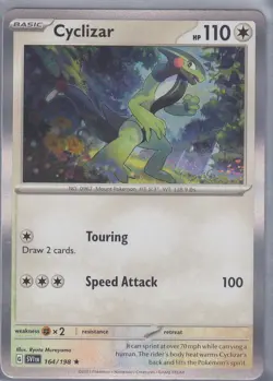 Pokemon SV1 EN Scarlet&Violet Cyclizar 164/198 Rare Holo GE-108 - Image 1