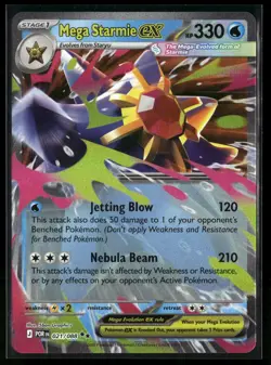 Mega Starmie ex 021/088 Double Rare Perfect Order Pokemon NM/M - Image 1