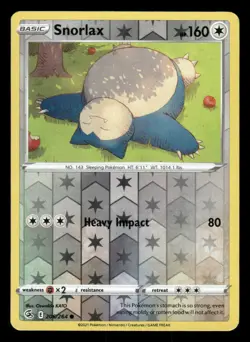 Snorlax 206/264 Common Fusion Strike Pokemon Reverse Holo NM/M - Image 1