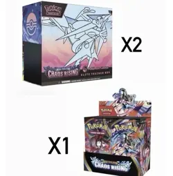 PREORDER - Chaos Rising Pokemon Center Elite Trainer Box x2 + Booster Box - Image 1